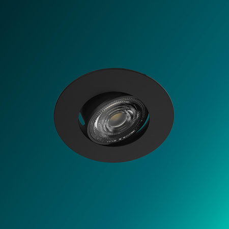 3x LED-Einbauleuchte 5W 500lm 2700K Warm Moving Round Schwarz Dimmbar 3-STEP SceneSwitch Cilantro Philips