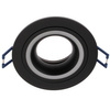 Glas-Einbaustrahler GU10, Einbauspot HALOGEN Runde Fest Schwarz TRIBUS LUMILED