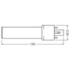 LED-Leuchtstoffröhre G23 3.5W = 7W 360lm 3000K Warm 120° DULUX LED S EM & AC Osram