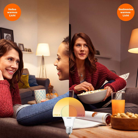 E14 P45 LED Leuchtmittel 4,5W = 40W 470lm 2700K Warm 300° OSRAM Superstar Filament dimmbar