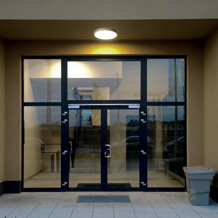 LED-Badezimmer-Deckenleuchte Aufputz 24W 2520lm 4000K 120° mit Bewegungs- und Dämmerungssensor Weiß IP65 Nairos Kobi