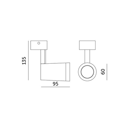 Wand-Deckenleuchte Strahler NUUK GU10 KOBI weiß