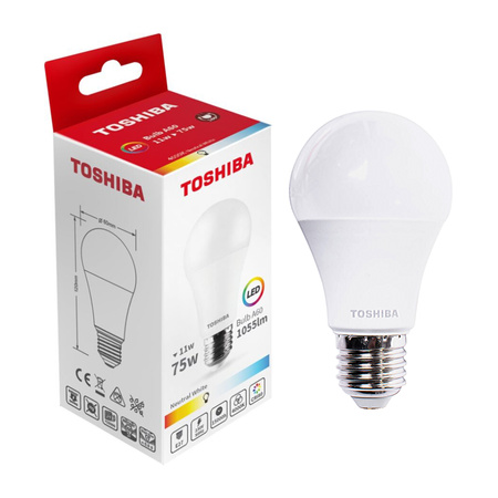 LED Leuchtmittel E27 A60 8,5W = 60W 806lm 3000K Warm TOSHIBA