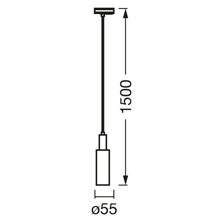 GU10 Hängende Decke Lampe Schwarz Tracklight Ledvance