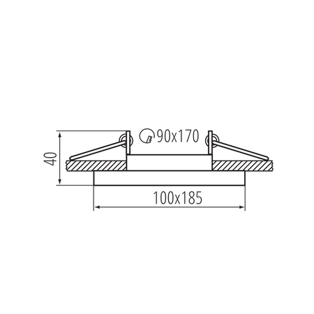 ARET Deckeneinbauleuchte 2x GU10/GU5.3 Square Movable Schwarz KANLUX