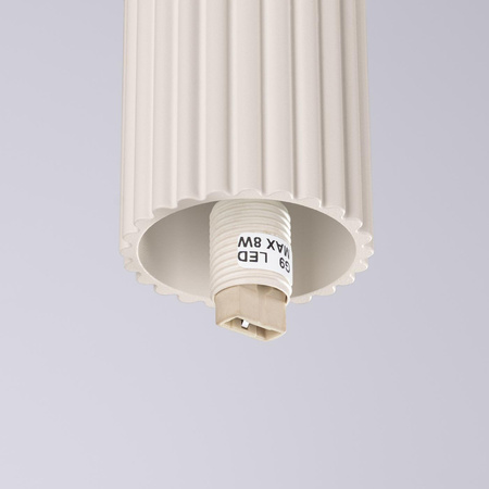 Badezimmer Deckenanbauleuchte G9 Rund Beige Modern Matt IP44 Halo Sollux