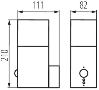 Außenleuchte - KINKIET VADRA E27 IP44 Bewegungsmelder Kanlux