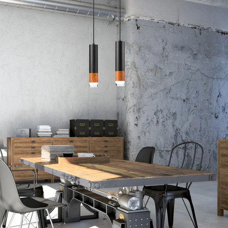 AURELIA Hängelampe 2xE27 Schwarz LM-2.152 Lamkur