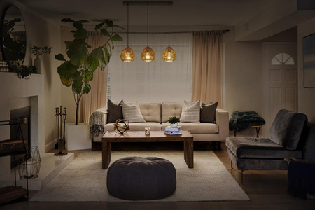 Dekorative Decke Pendelleuchte E27 Beige Dekor Ledvance