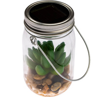 LED-Solar-Gartenlampe Hängeglas für den Garten 13,5cm VO1925 VOLTENO