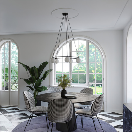 YOLI 5 Decke Pendelleuchte Kronleuchter 5xG9 Schwarz Modern SOLLUX