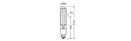 LED-Lampe E27 23W = 70W 2500lm 1800K Warm 360° Glühfaden Ledvance