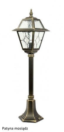 Gartenlaternenlaterne für den Außenbereich E27 Buntglas K 5002/3 N 80 cm schwarz Su-Ma