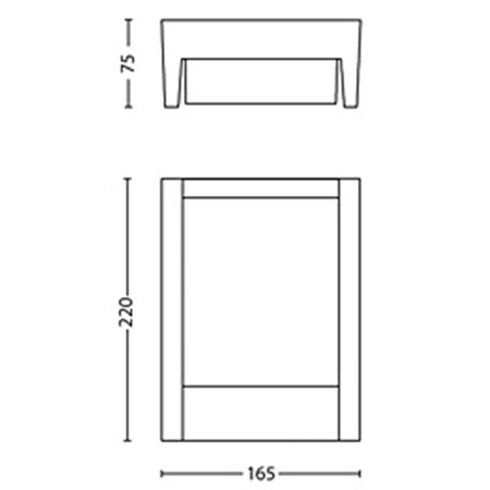 Gartenleuchte LED Wandleuchte ARBOR myGarden 6W 4000K IP44 Rechteckig Anthrazit PHILIPS