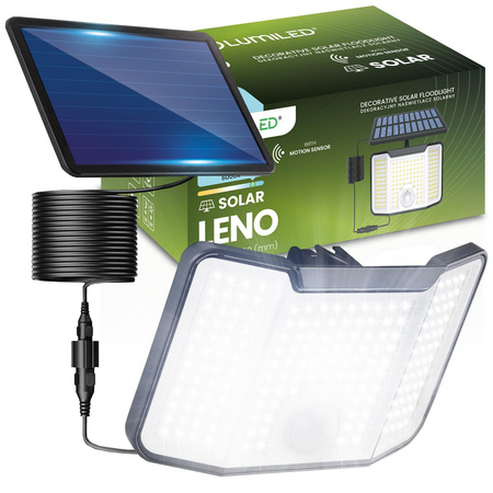 Solarstrahler LED-Strahler 6500K IP44 Bewegungs- und Dämmerungssensor LENO LUMILED