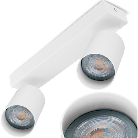 SPOT TUBA Deckenleuchte Reflektor Halogen Leuchte 2x GU10 TABULA LUMILED