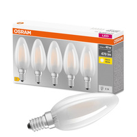 5x LED Lampen E14 B35 4W = 40W 470lm 2700K Wärme 300° OSRAM Filament