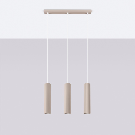 Decke Pendelleuchte 3x GU10 Aluminium Taupe Carbon Deep Space SL.1774 Sollux