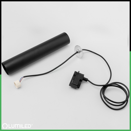 Hängelampe 29cm Reflektor GU10 LED SOPLO Schwarz LUMILED