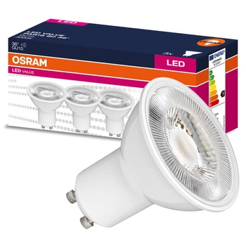 3x LED Leuchtmittel GU10 6,9W = 80W 575lm 3000K Warm 36° OSRAM Value
