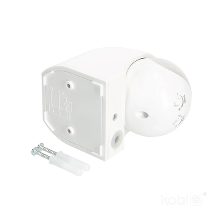 PIR-Bewegungs- und Dämmerungsmelder LX40 180ST WHITE KOBI