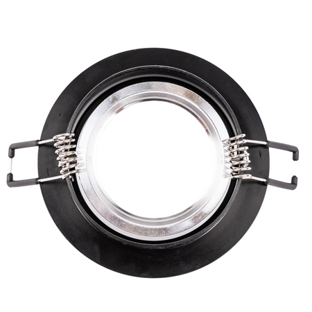 Bündig montierte Halogen-Deckenleuchte Kreisförmig Beweglich GU10 MR16 Schwarz TRIAM LUMILED