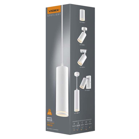 SPOT Hängelampe 1x GU10 TATUM Weiß Videx