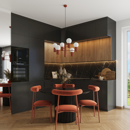 Kronleuchter Pendelleuchte 6x G9 Aluminium Ocker Rot Halo French Sky SL.1833 Sollux