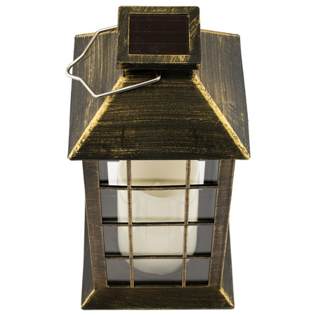 LED-Solar-Gartenlampe hängende Patina-Laterne 27 cm