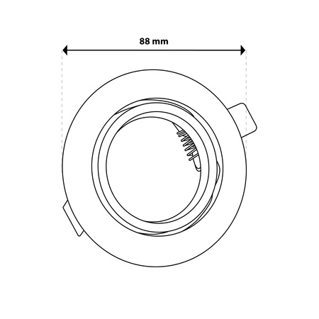 Runde Halogen-Einbauleuchte AURELI Graphitblech MR16 GU10 LUMILED