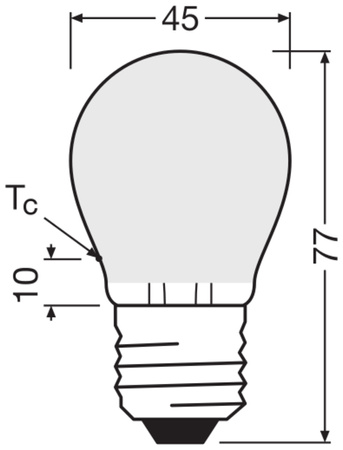 LED-Lampe P45 Ball E27 3.4W = 40W 470lm 2700K Warm CRI90 300° Filament Dimmbar SUPERSTAR PLUS CLASSIC Osram