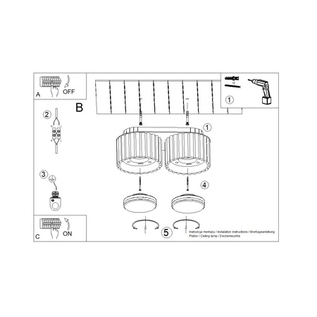 Aufbaumontage 2x GX53 Aluminium Mokka Aura Deep Space SL.1808 Sollux