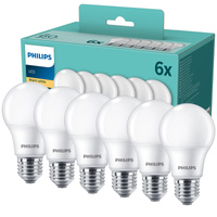 6x LED-Lampe E27 A60 8W = 60W 806lm 2700K Warm 180° Essential Philips