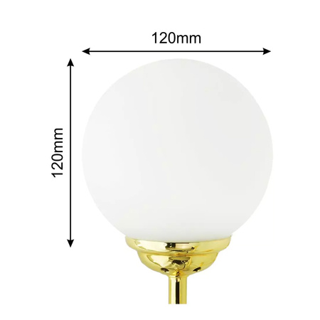 Deckenhängelampe 6xE27 GOLD PALLE Kronleuchter Glasschirme