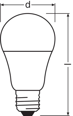 LED-Lampe E27 8W = 60W 806lm 3000K Warm 180° Value Class Ledvance