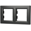 2-fach horizontaler Rahmen für die Doppel-Asphora-Steckdose Anthrazit