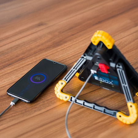 Wiederaufladbare Warn-Taschenlampe 10W 1600lm COB LED Handgriff 180° und USB