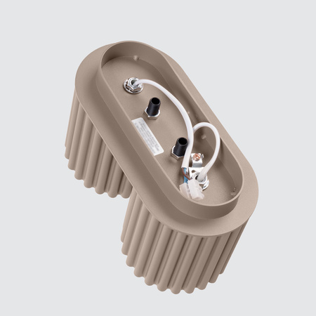 Aufputzmontage 2x GU10 Aluminium Taupe Aura Deep Space SL.1815 Sollux