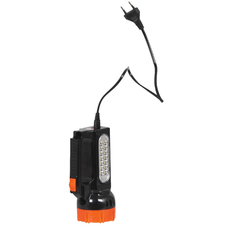 Taschenlampe wiederaufladbar Suchscheinwerfer Werkstatt Solar LED 1,5W 150lm vorne / 2,1W 500lm seitlich LB0169 LIBOX