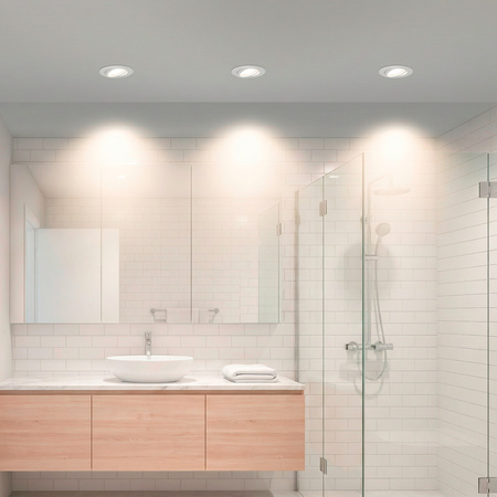 Einbaustrahler GU10, MR16 Einbauspot HALOGEN Runde beweglich Weiß Blech AURELI LUMILED