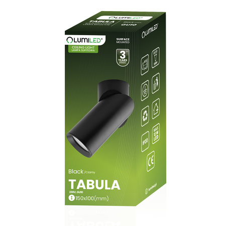 Deckenleuchte mit 1x GU10-Sockeln, Einbaustrahler HALOGEN schräg TABULA SPOT TUBA LUMILED