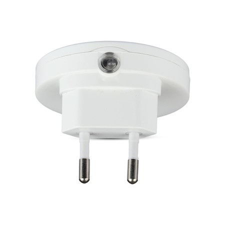 Orientierungslampe LED-Nachtlampe 0,45W 4000 K mit Dämmerungssensor rund weiß Samsung Chip VT-83 V-TAC