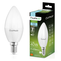 LED Lampen E14, Kerzenform Lampe B35 5W = 40W 470lm 180° 6500K kalt LUMILED