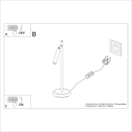 Schreibtisch Stehtisch Nachtlampe Schule G9 Gold Pastelo Ocean Green SL.1470 Sollux