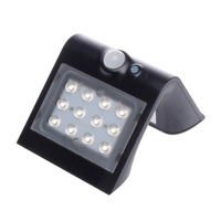 Solar-Gartenlampe BUTTERFLY LED-Wandleuchte IP65 1,5W 4000 K Sensor Schwarz Eco-Light