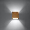 Wandleuchte QUAD G9 Cube oben/unten Skandinavisch Holz SOLLUX