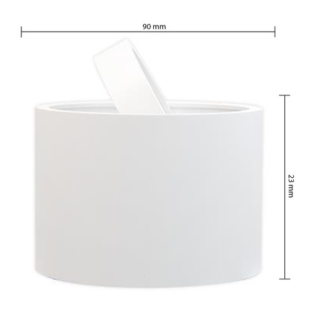 Aufputz Halogen Tuba Reflektor Spot GU10 Rund Beweglich Weiß Geführt