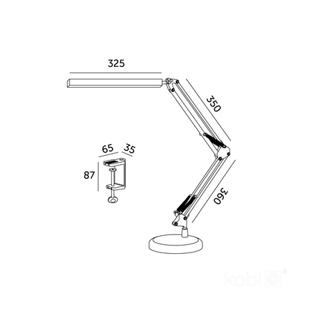 LED Tischleuchte 14W CCT DIM Dimmbar Schwarz Kobi
