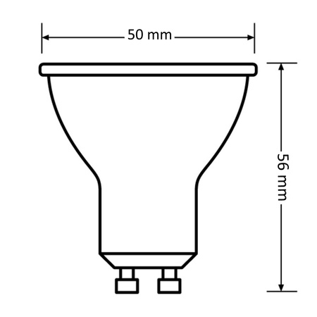 GU10 LED Leuchtmittel 5W = 50W 345lm 4000K Neutral TOSHIBA Spotlight Dimmbar