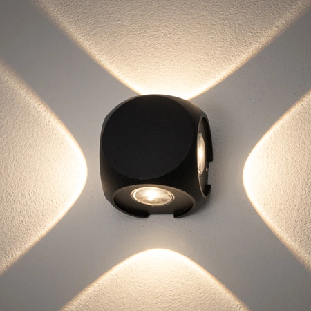 Gartenlampe Wandleuchte PATRAS LED 9115 IP54 4x1W 3000K Schwarz Nowodvorski